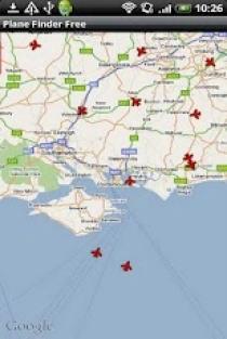 Plane finder kaart met live vliegtuigen